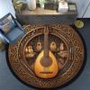Guitar Craftsmanship Artistry Round Area Rug Under Office Chairs Bedroom Living Room Home Decor