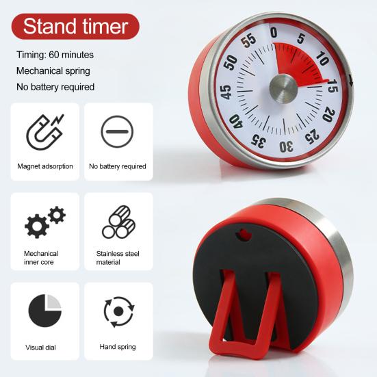 Kitchen Timer for Cooking High Precision Chef Timer Clock Magnetic Mechanical Desk Timer Countdown