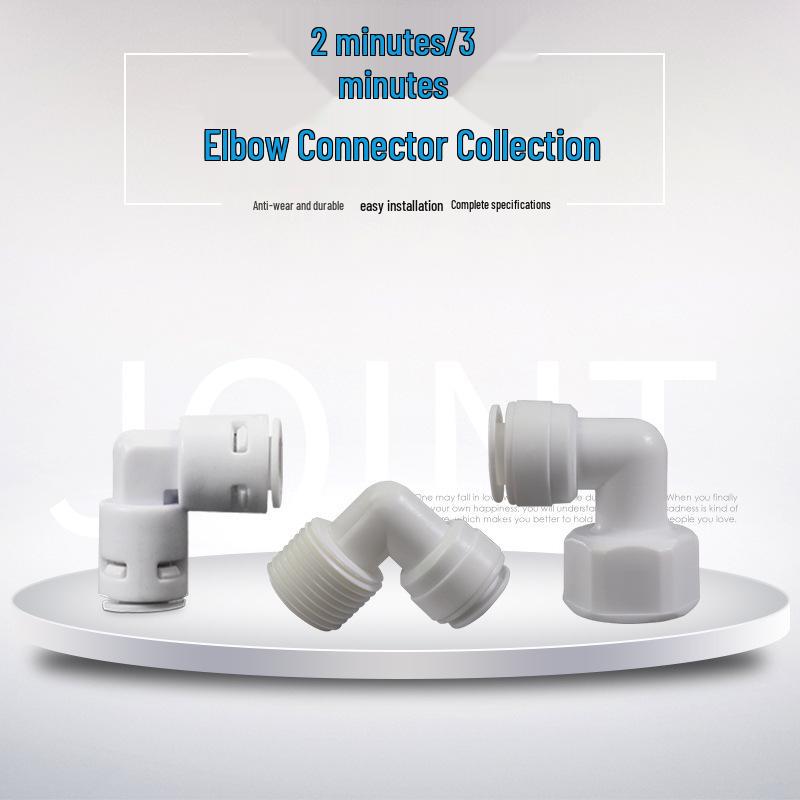 2/3-Way Quick Connect 90° Water Purifier Filter Elbow Connector