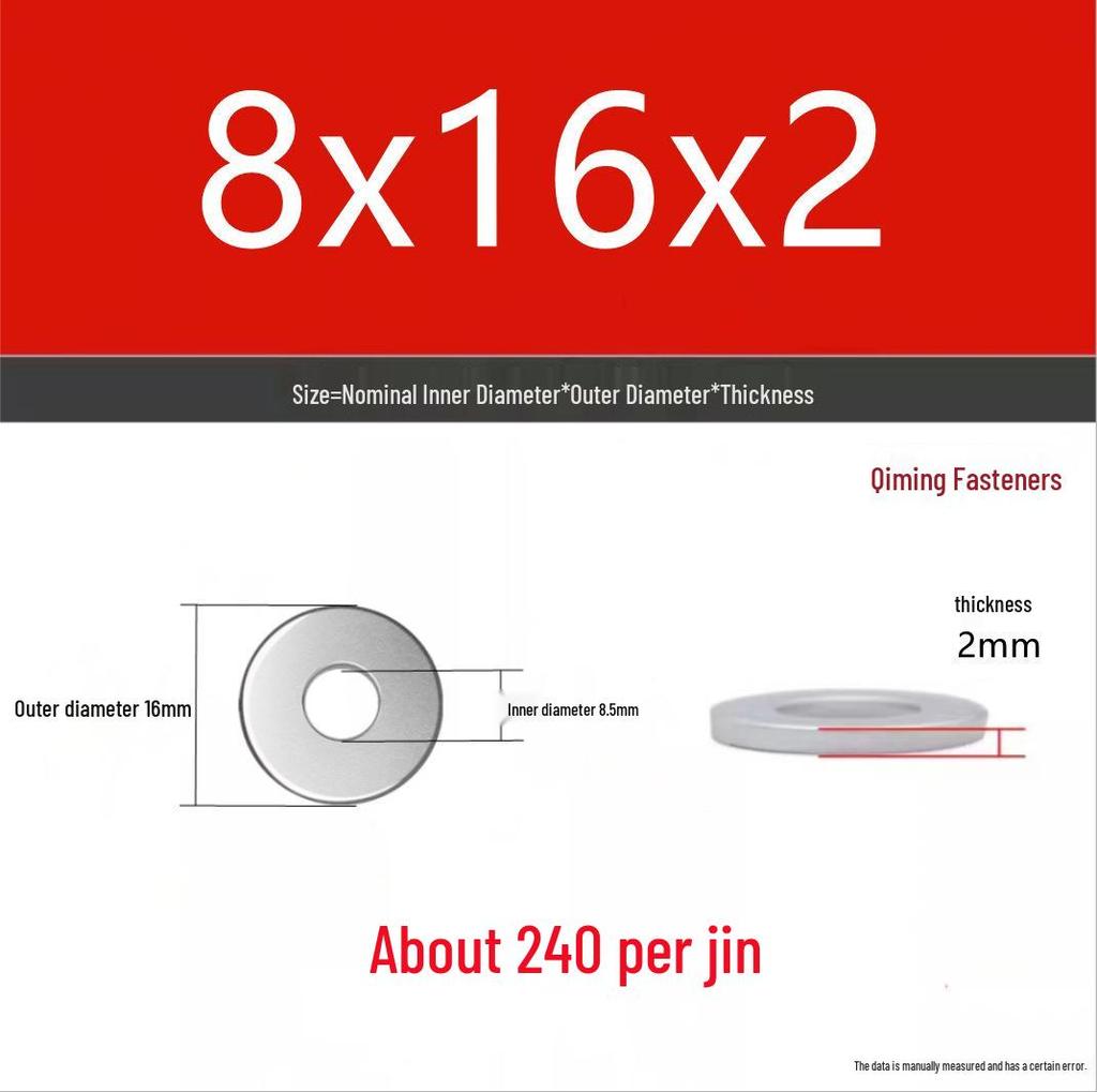 4.8 Grade Galvanized Iron Flat Washer M3-M40 Oversized Metal Screw Gasket Washer