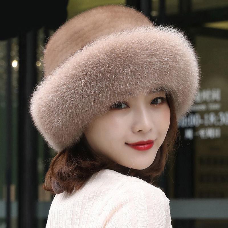 Fluffy Hat,Warm Women's Winter Hat,Faux Fur Trimmed Fashion Hat,Windproof Russian Hat For Outdoor Warm Hats Christmas Gift