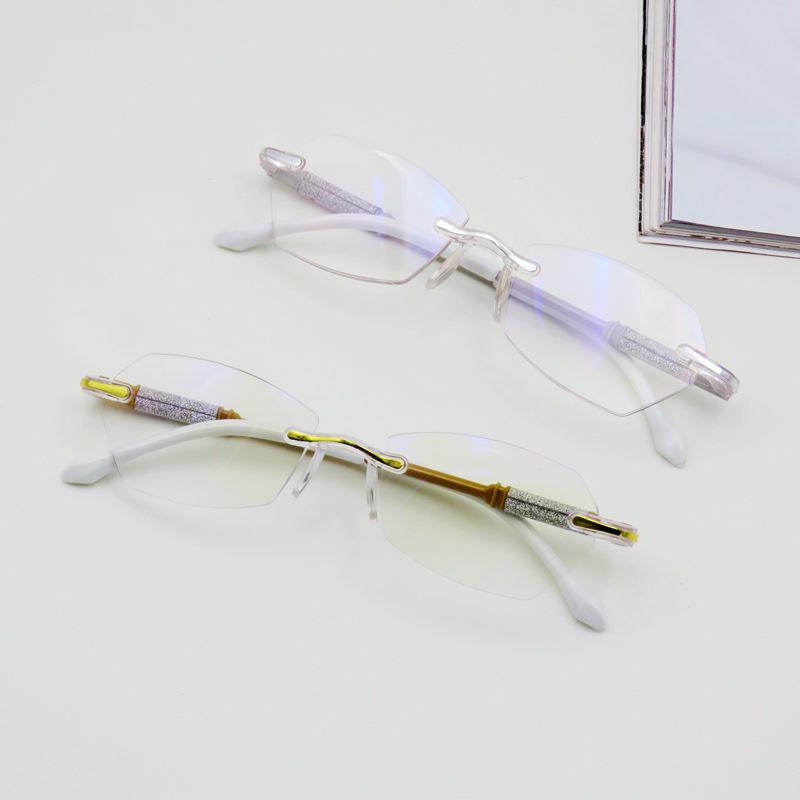 High-Definition Anti-Blue Light Frameless Reading Glasses for Men and Women: Trendy, Fashionable, and Eye-Protective