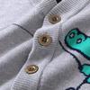 Children Kids Cardigans Sweater Spring And Fall Cartoon Alligator Print Cute Cardigans Toddler Boys Jacket Coat
