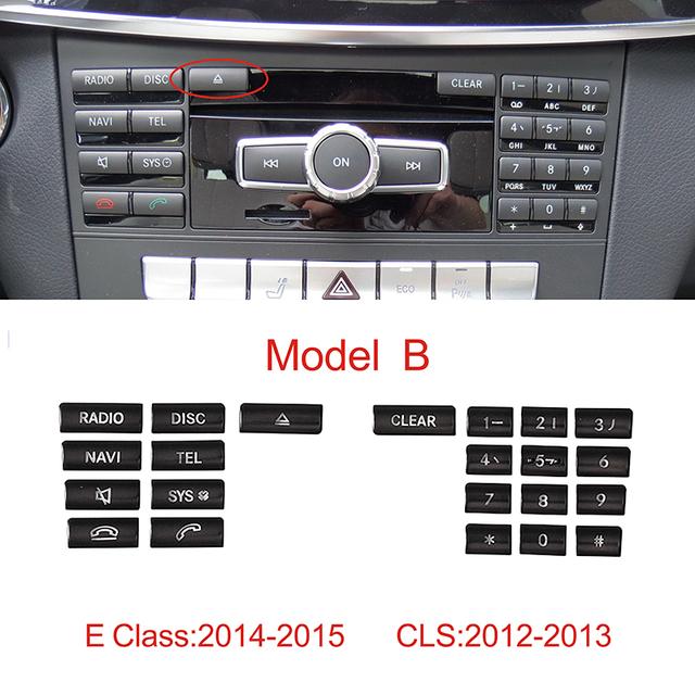 Autocolante decorative pentru panou CD pentru control central al mașinii, autocolante ABS pentru Mercedes Benz Clasa C/E W204 W212 GLK CLS 2012-2013