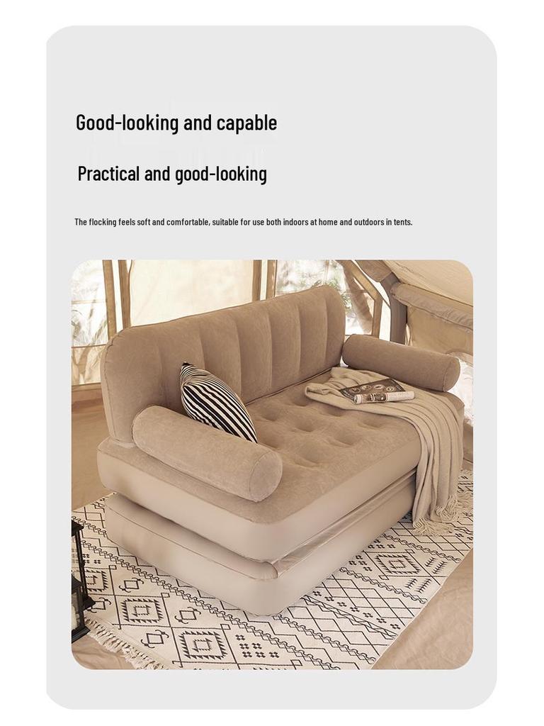 Inflatable Sofa & Bed: Portable Outdoor & Indoor Mat for Camping & Naps