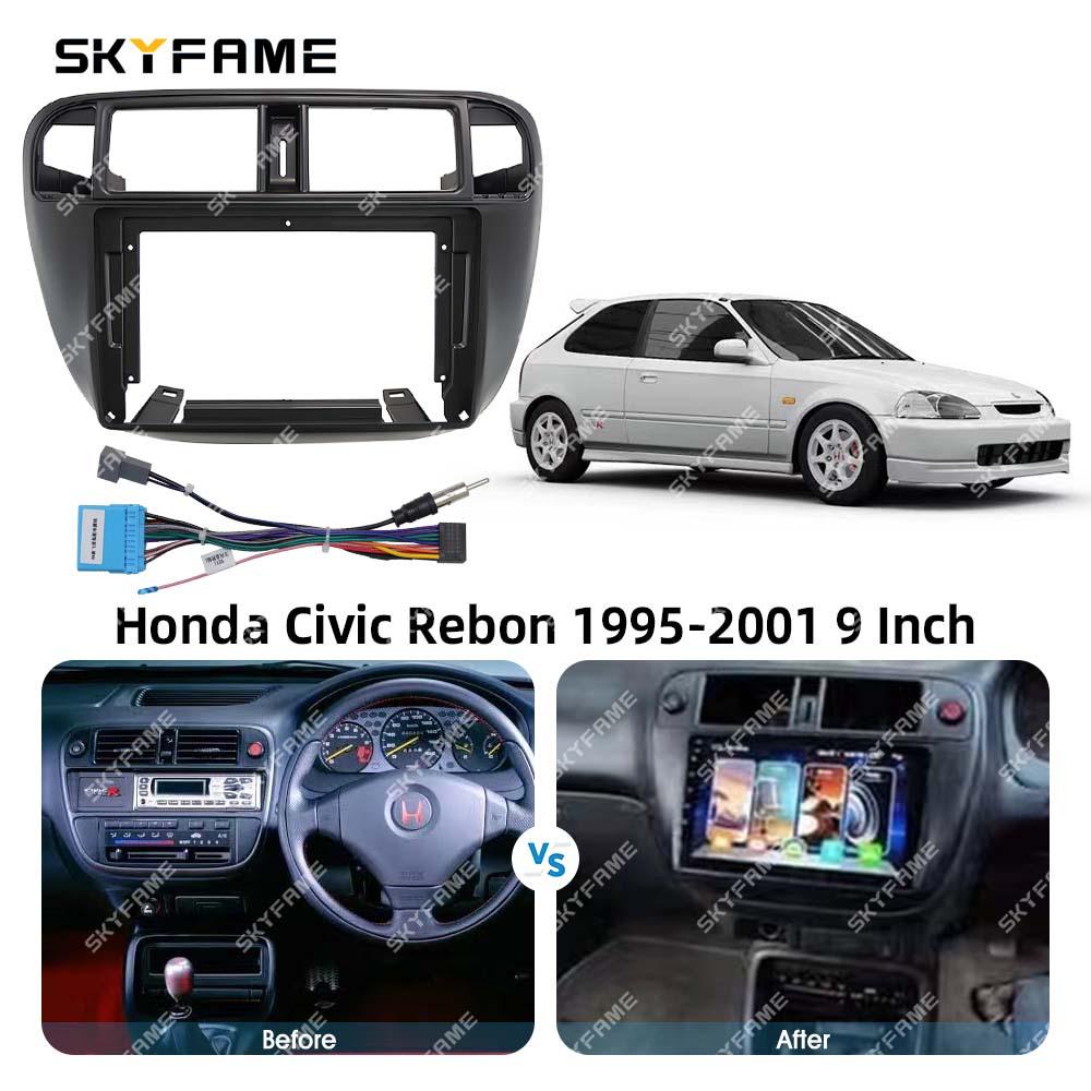 SKYFAME Multi-purpose Fascia Kit for 1995-2001 Honda Civic Audio Navigation Frame