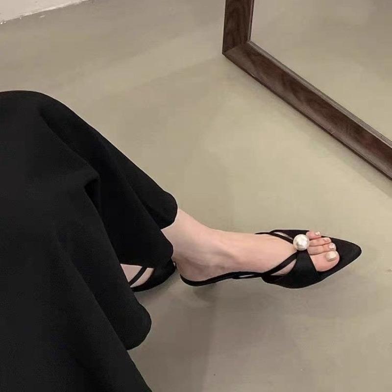 Móda Nové Populární Dámské Boty na Vysokém Podpatku Pantofle Designérské Sandály na Podpatku Elegantní Obuv Žena Letní Trend Módní Žabky Ležérní Nazouváky