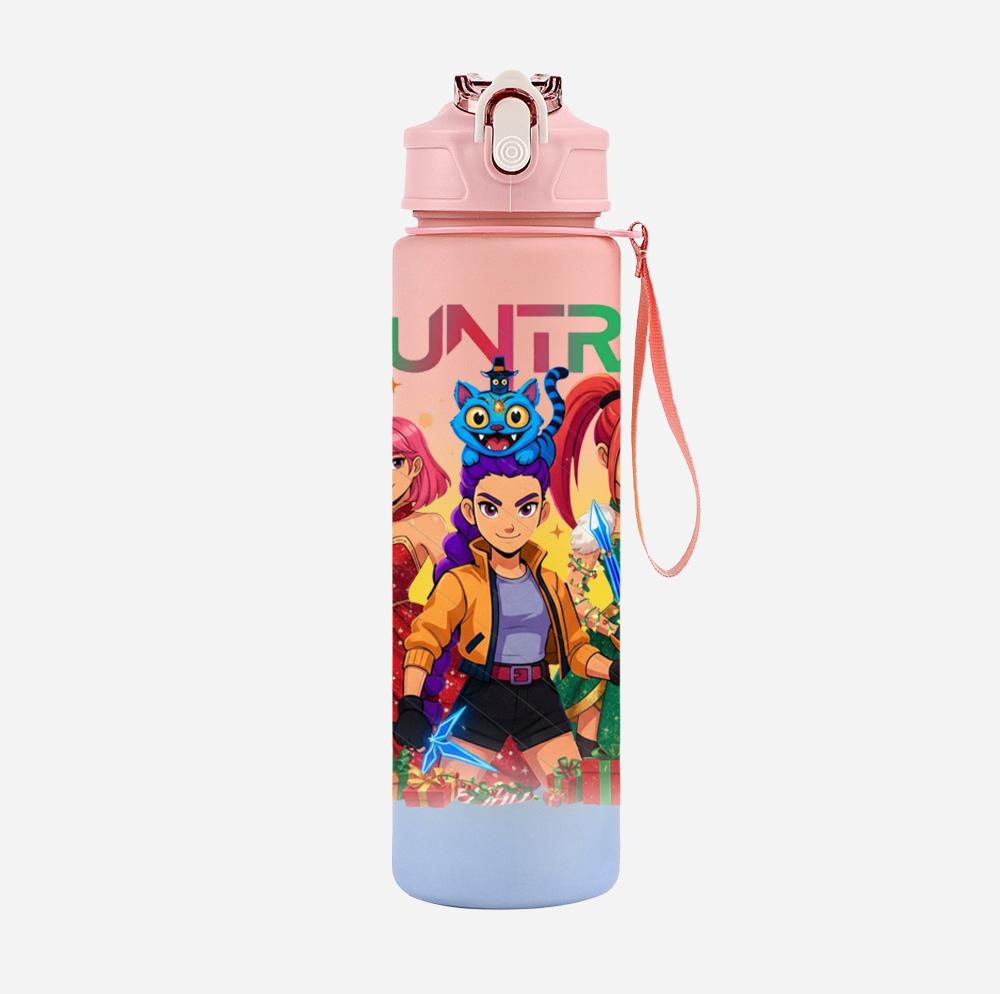 Bottiglia d'Acqua K-Pop Cacciatori di Demoni Stampata per Natale da 750 ml Tazza Grande Capacità Tazza da Acqua Portatile per Bambini Sport all'Aperto Regalo per Bambino