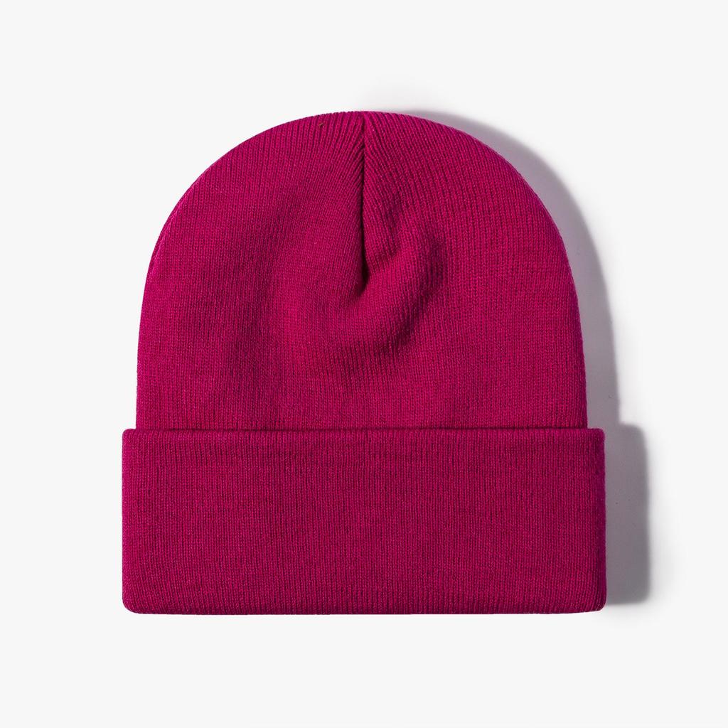 Unisex Korean-Style Embroidered Wool Beanie for Autumn/Winter – Slimming Look, Ideal for Outdoor Activities