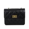 Elegant Pu Leather Small Quilted Chain Crossbody Bag For Women Chic Urban Minimalist Design