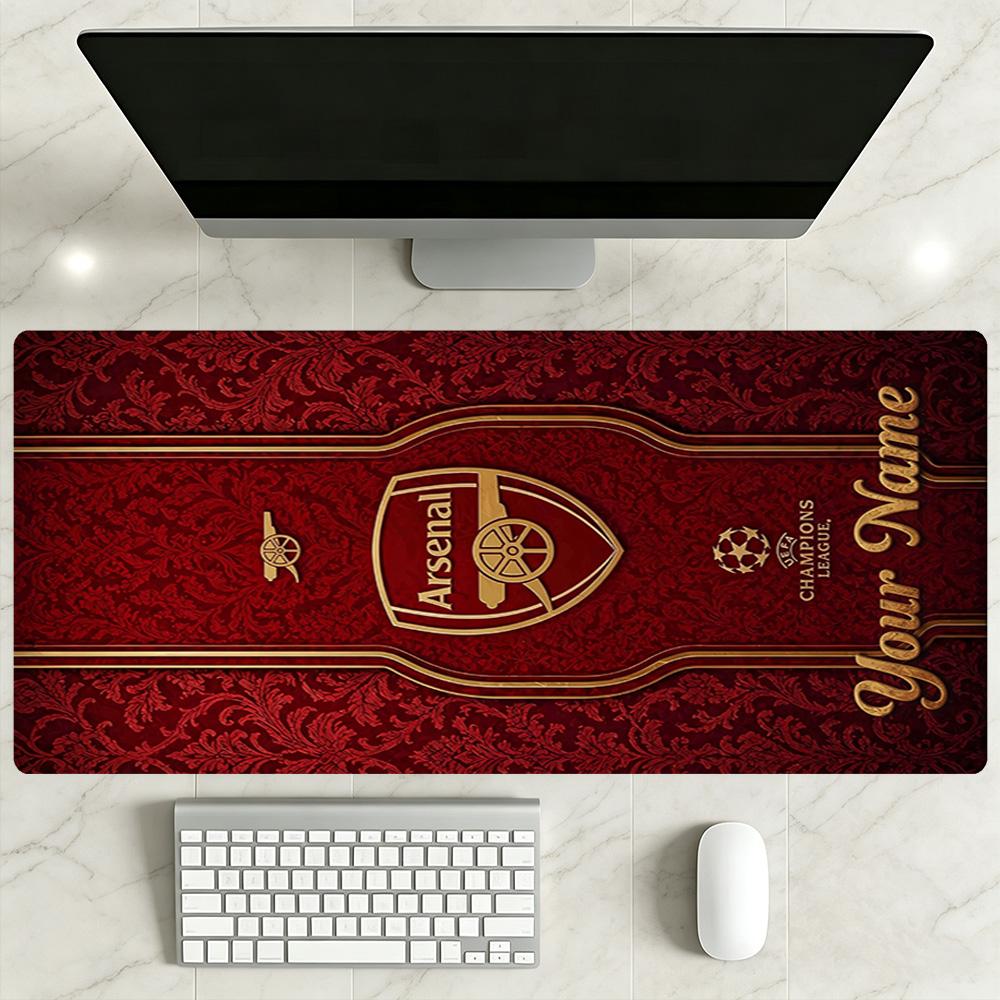 Arsenal F.c. Customized Name Mouse Pad Desk Mat Office Mouse Mats Non-Slip Rubber Bottom Suitable for Office Gaming PC Laptop