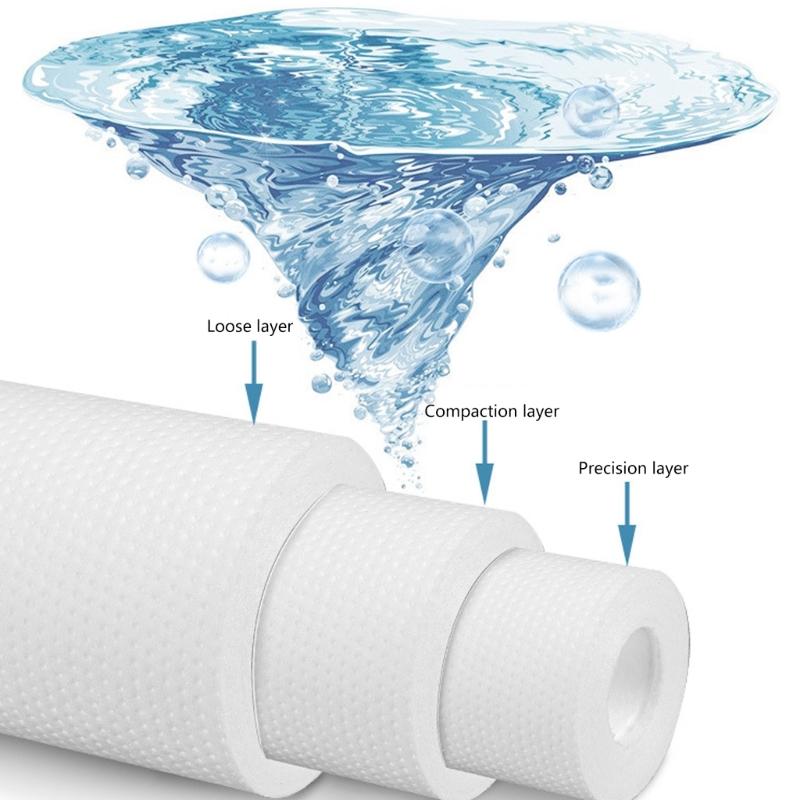 10Pieces 5Inch Polypropylene Cotton Filter Cartridges Water Purifiers Filter for Enhancing Water Filtrations Systems