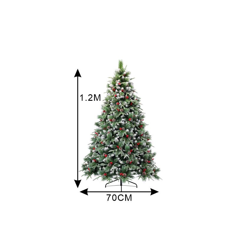Automatic Red and White PVC Pine Cone Christmas Tree 1.2 meters