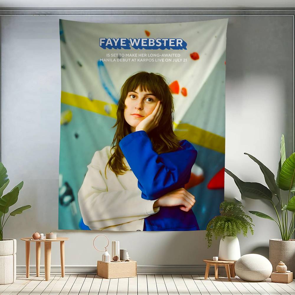 Faye Webster Hot Singer DIY Wall Tapestry Hanging Tarot Hippie Wall Rugs Dorm Home Decor