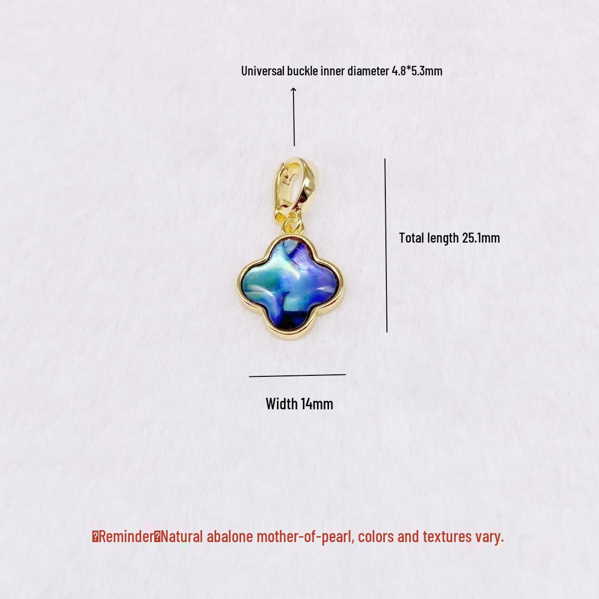 

Кулон в виде четырехлистного клевера из белого и черного абалона, медь с покрытием из 18-каратного золота, аксессуар для изготовления жемчужного колье своими руками