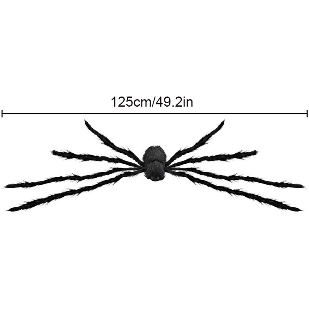 With LED Light Halloween Simulation Spider Plush Simulation Spider  Haunted House Decoration