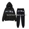 Conjunto de Sudadera con Capucha y Estampado de Letras en Bloques de Color y Chaqueta de Punto Trapstar