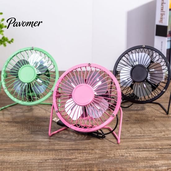 Desktop Fan Mini Mute Reusable Metal USB Powered Table Desk Appliance for Home Cooling