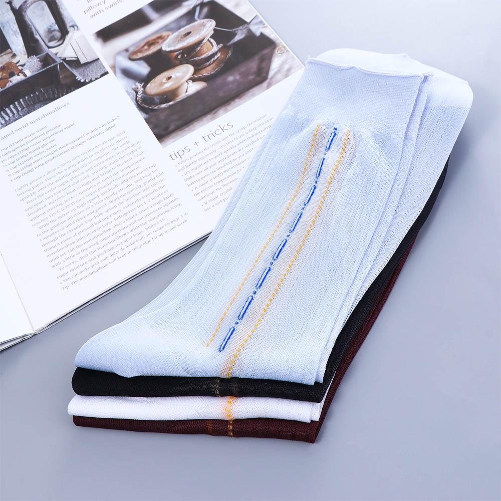 Loose Comfortable Home Solid Color For Men Work Male Hosiery Men Socks Silk Socks Middle Tube Socks