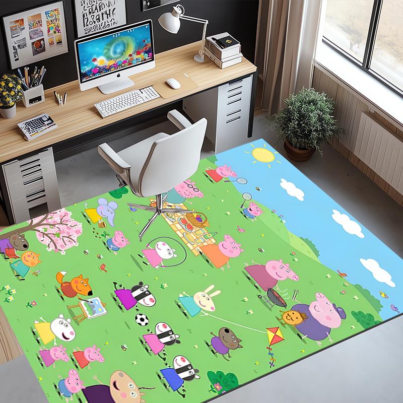 Cartoon animation Pattern Rug, Indoor/Outdoor Mat, for Picnic, Gameroom, Bedroom, Office, Living Room, Home Decor Carpet, Birthday Gift