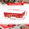 20 Stück Kreatives Weihnachtspapier-Lebensmitteltablett Papier Rechteckig Einweg-Papiertablett Frohe Weihnachten Praktisch