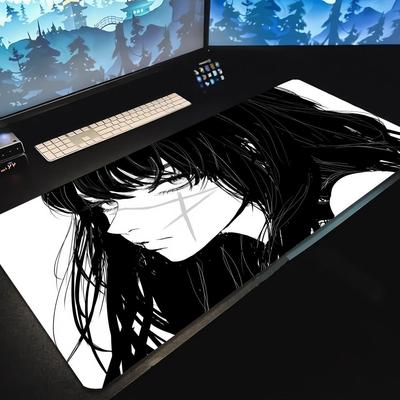 1PC Cool Girl Mouse Pad XXL Laptop Non-Slip Edge-Locked Gaming Office Desk Mouse Pad Gaming Keyboard Computer Desk Mat, 1000x500
