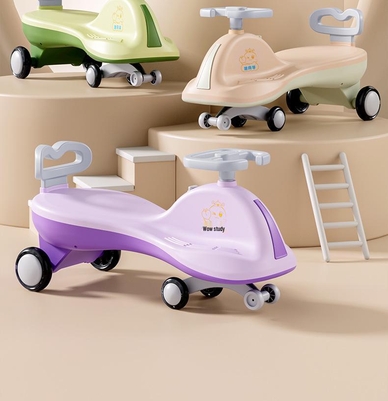 Children's Anti-Rollover Twist Car Scooter, Ages 1-18
