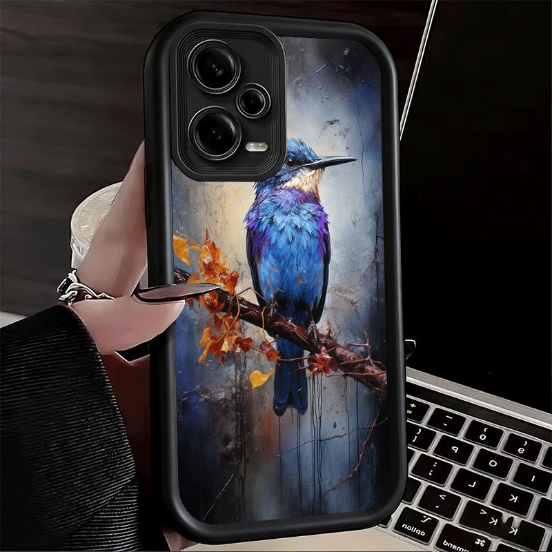 Bird Oil Painting Style Soft Phone Case for Xiaomi Poco X7 X6 X5 Pro X4 Gt X3 F7 Ultra M8 M7 Redmi 15C 15 14C 13 13C 12 12C 10 1