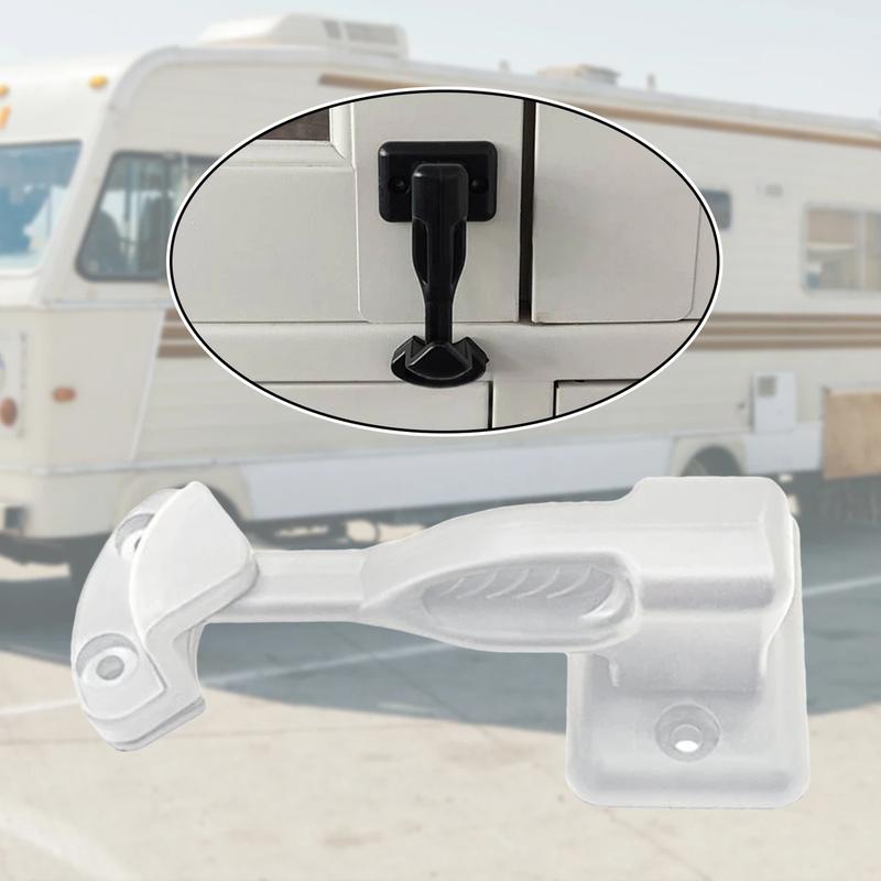 RV Door Holder Security Lock Rotating Latch System Cabinet Door Stop Catch With Mounting Screws For Caravan Motorhome Boat