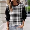 Autumn and Winter Women's 3D Checkered Crew Neck Hoodies & Sweatshirts (women’s)