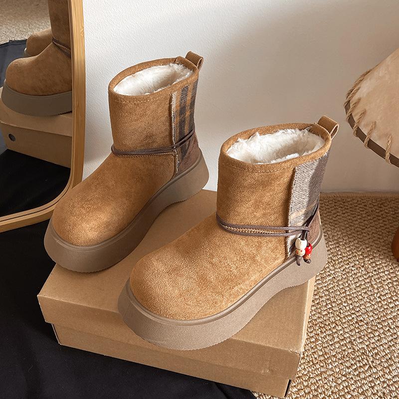 

Женские зимние легкие теплые ботинки-дутики на толстой подошве с интегрированным мехом, нескользящие, износостойкие, повседневные кроссовки, хлопковые ботинки 40 верблюд