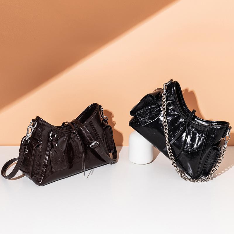 Fashionable Large-capacity Genuine Leather Women's Bag Tote Bag Chain Bag  Single-shoulder Large Bag