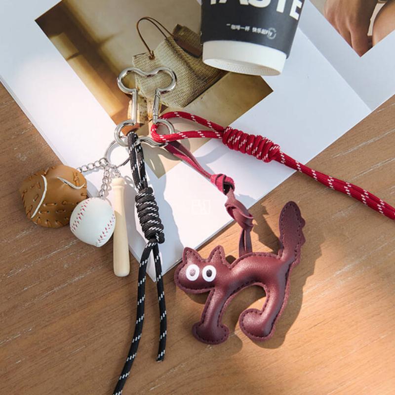 

High-Grade Braided Rope Dachshund Keychain Pendant Ruth s Style Phone Bag Accessory Suitable for Handbags