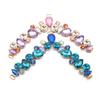 1 Piece of 170mm Multi-color Crystal Slippers Chain Bikini Buckle Metal DIY Hand Sewn Beach Shoes Flip Flops Decorative Buckle