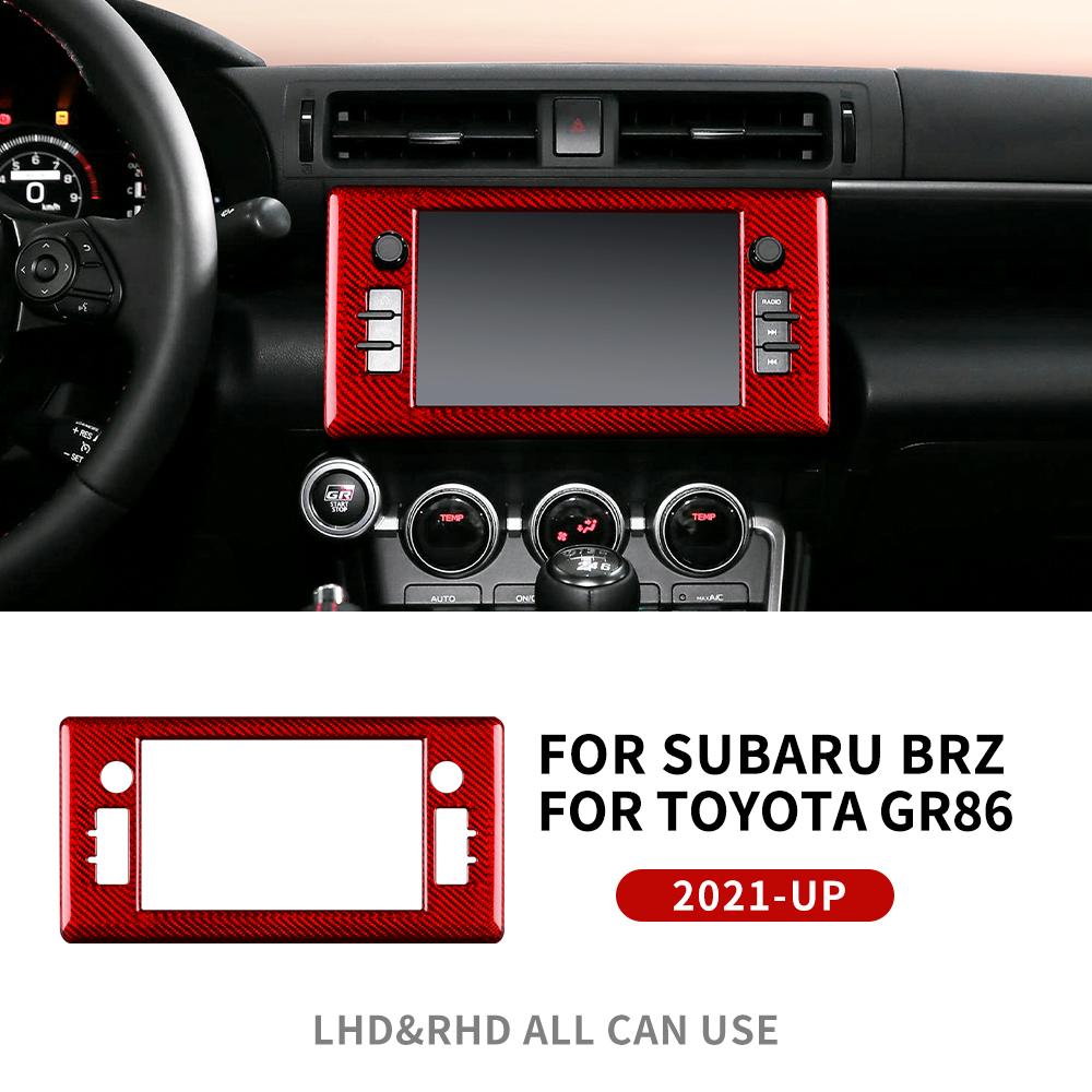 Real Hard Carbon Fiber Sticker For Subaru BRZ Toyota GR86 2025 2025 2025 2025 LHD RHD Navigation Panel Interior Trim Accessories