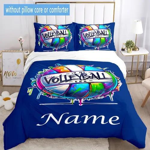 Comforter Volleyball Volleyball Background Theme Suitable For Children Kids And Adults Soft Warm And Breathable