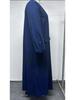 Middle East Plus Size Pleated Solid Long Sleeve Loose Lantern Dress: Comfortable, Flaw-Covering, Slimming Long Skirt