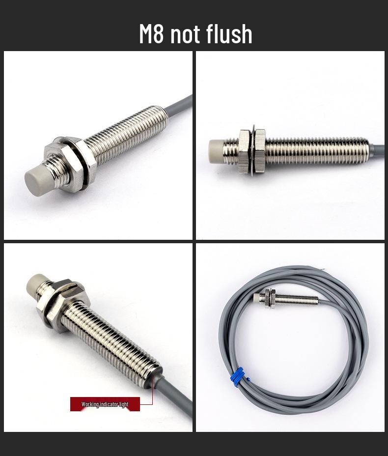 High Precision Waterproof NPN Proximity Switch Sensor (M8, M12, M18, M30) - Anti-Interference, Two-Wire Design