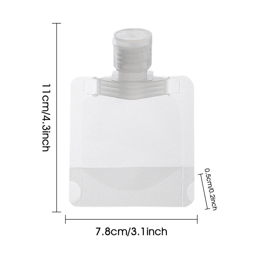 30/50/100ML Squeeze Pouches Refillable Empty Portable Squeeze Shampoo Conditioner Travel Bottles Travel Accessories
