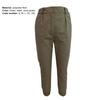 Women Bodycon Pants Solid Color Pockets Spring Autumn All Match Ankle Tied Cropped Pants for Daily Wear