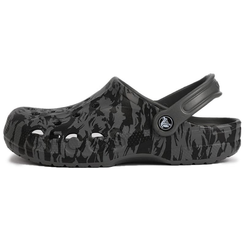 Crocs Classic Clog Lightweight, Comfortable, and Soft Beach Black Sandals Unisex 'Gray White'