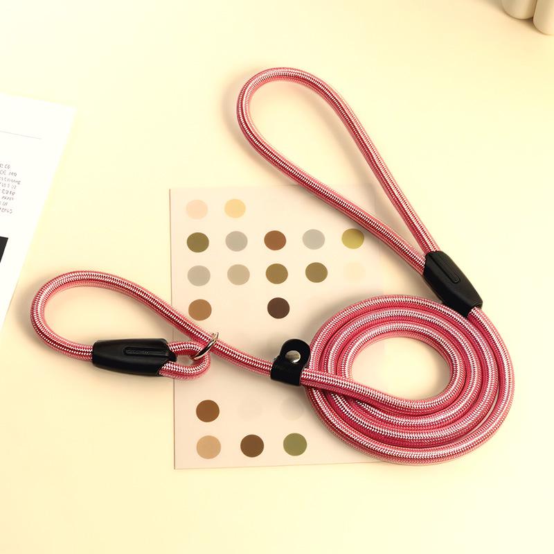 

Shock-Absorbing Round Dog Leash with Integrated P-Chain M 0.8CM Rope Thickness розовый