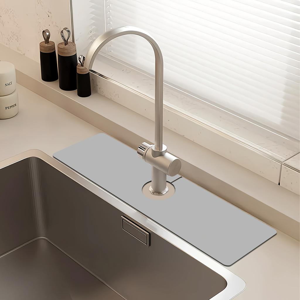1 pezzo Tappetino Drenante per Rubinetto e Lavello Asciugatura Rapida Assorbente Tappetino Asciugatura Lavello Protezione Piano di Lavoro Durevole Tappetino Asciugatura Utensili - Modello Minimalista Solido
