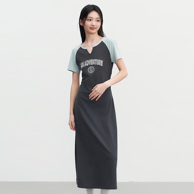 

LED IN Трикотажное платье-двойка с цветными блоками и V-образным вырезом XS