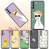 Cute Cartoon Duck Phone Case For Samsung Galaxy S24 S23 S22 Ultra S20 S21 FE 5G S10 S9 Plus S10E S8 S7 Edge Soft Silicone Cover