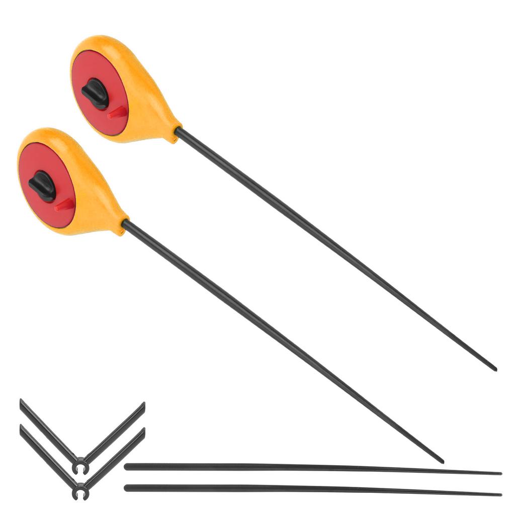 2 Σετ Χειμερινό Φορητό Μίνι Καλάμι Ψαρέματος Πάγου Απλή Συσκευή Καλαμιού Ψαρέματος Σετ Αξεσουάρ Κίτρινο