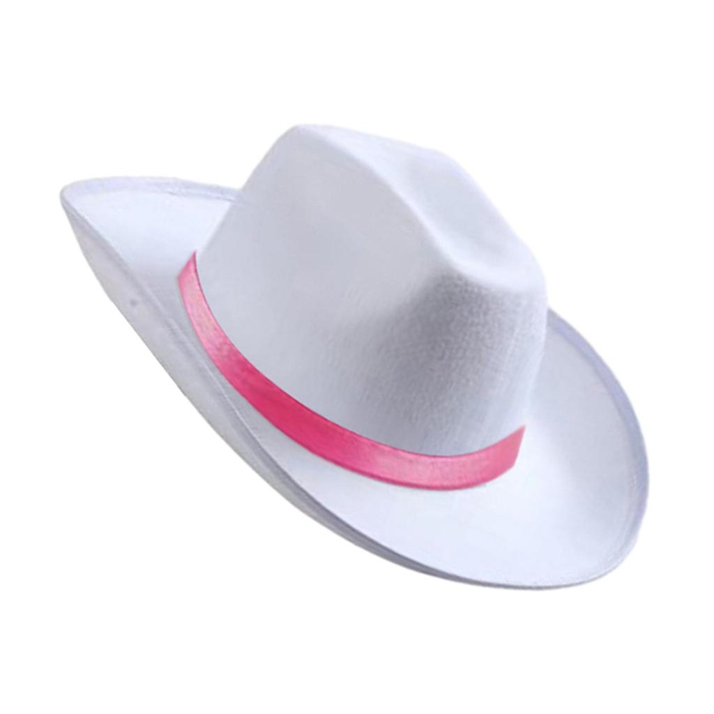 Cowboy Hat Breathable Photo Props Decor Western Cap Cowgirl Hats Jazz Hat Sun Hat for Women Teens Bridal Bridesmaid Wedding