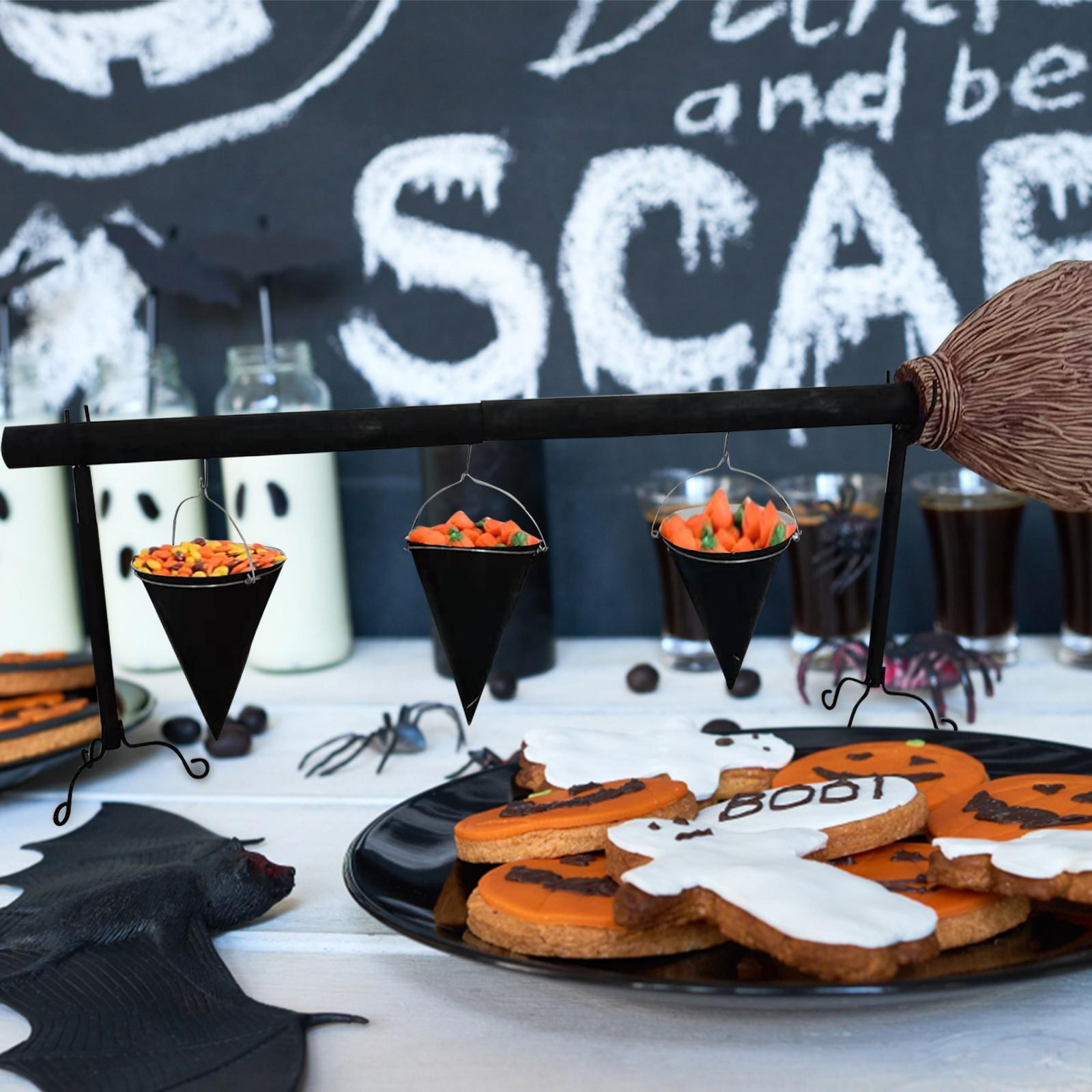 

Подставка для чаши для закусок со съемным органайзером корзины, держатель для фруктов на Хэллоуин