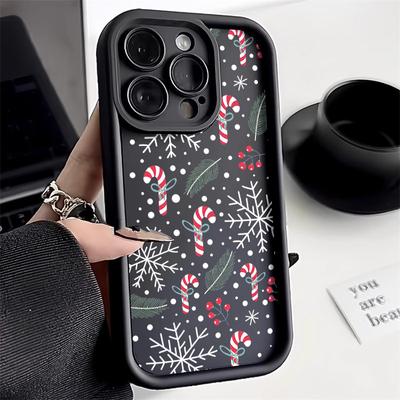 Etui na telefon świąteczny do iPhone 11 13 12 14 15 16 Pro Max XR XS Samsung A15 A55 A05 Redmi 12 13C OPPO A16 A18 A60 Reno 11 Vivo Y17S Y12 infinix note