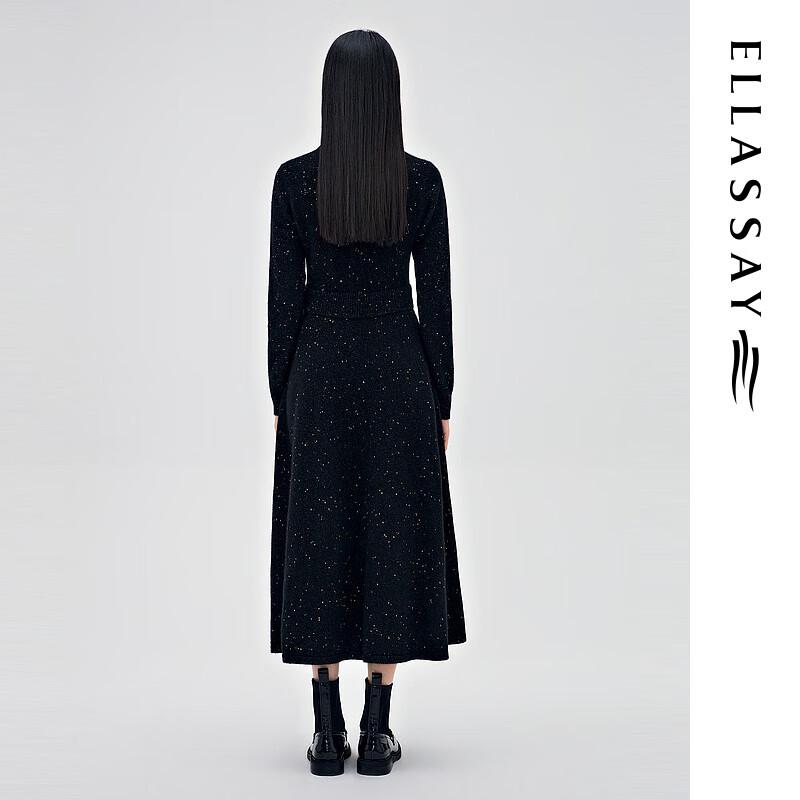 ELLASSAY Women's Cashmere Blend Knit A-Line Dress